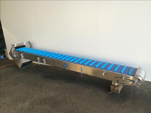 Flighted elevator conveyor