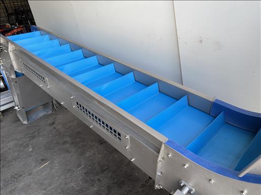 Flighted elevator conveyor