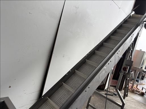 Flighted elevator conveyor